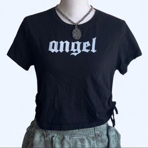 Black Angel Graphic Women's Top